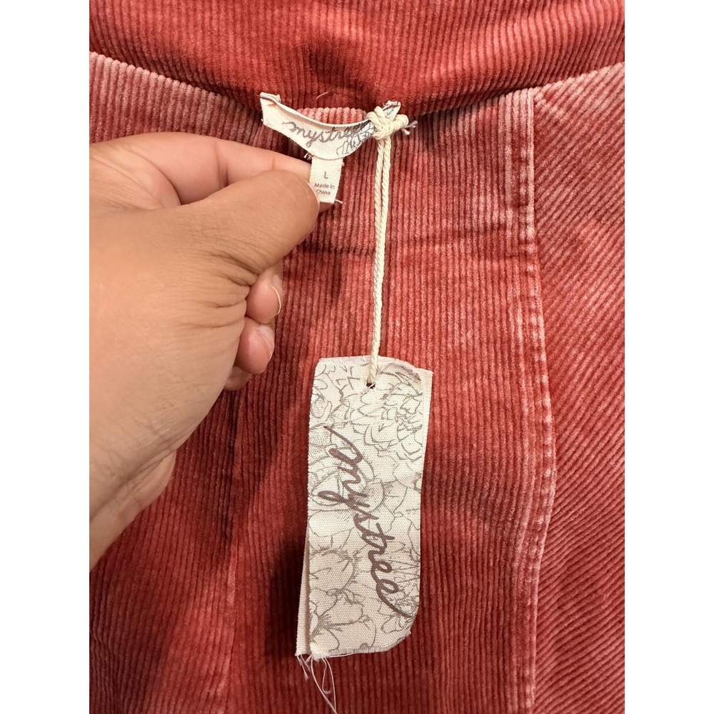 #63 MYSTREE Sz. Large Flare Wide Leg Corduroy‎ Jeans Waist: 32" - Picture 4 of 9